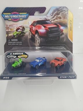 Micro Machines Series 2 STUNT PACK # 05 Motorcycle Hognose Adventure Truck NEW